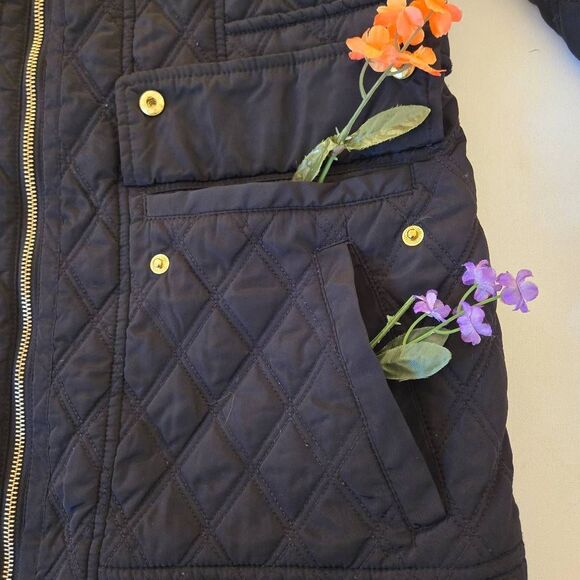 MICHAEL Michael Kors Women's Zip Front Collared Diamond Quilted Coat Large - Picture 9 of 15